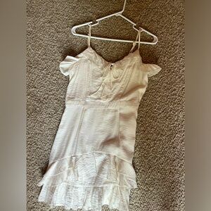 Classic white ruffle dress